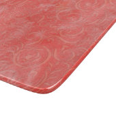 Abstracte bloemen op tropische roze vlekken snijplank (Hoek)