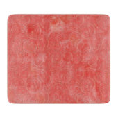 Abstracte bloemen op tropische roze vlekken snijplank (Voorkant)