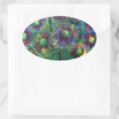 Abstracte bloemen ovale sticker (Tas)
