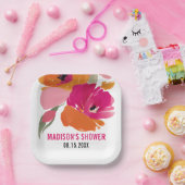 Abstracte Bloemen Papier Borden Papieren Bordje (Feest)