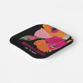 Abstracte Bloemen  Papier Borden Papieren Bordje (Gebogen)