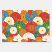 Abstracte bloemen papierbladen oppakken inpakpapier vel (Voorkant 2)