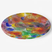 Abstracte bloemen papieren bordje (Gekanteld)