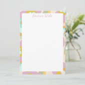 Abstracte bloemen | Pastel Lila Floral Pattern (Staand voorkant)