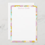 Abstracte bloemen | Pastel Lila Floral Pattern (Voorkant / Achterkant)