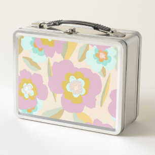 Abstracte bloemen   Pastel Lila Floral Pattern