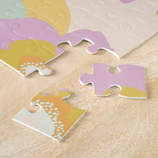 Abstracte bloemen | Pastel Lila Floral Pattern Legpuzzel (Zijkant)