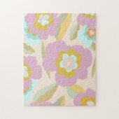 Abstracte bloemen | Pastel Lila Floral Pattern Legpuzzel (Verticaal)