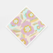 Abstracte bloemen | Pastel Lila Floral Pattern Servet (Hoek)