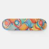 Abstracte Bloemen Persoonlijk Skateboard (Horizontaal)