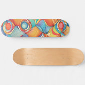 Abstracte Bloemen Persoonlijk Skateboard (Horizontaal)