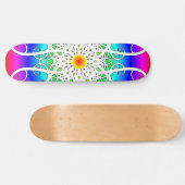 Abstracte bloemen persoonlijk skateboard (Horizontaal)