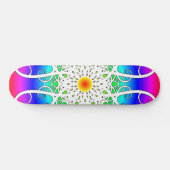 Abstracte bloemen persoonlijk skateboard (Horizontaal)