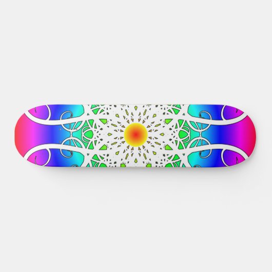 Abstracte bloemen persoonlijk skateboard (Horizontaal)