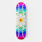 Abstracte bloemen persoonlijk skateboard (Voorkant)