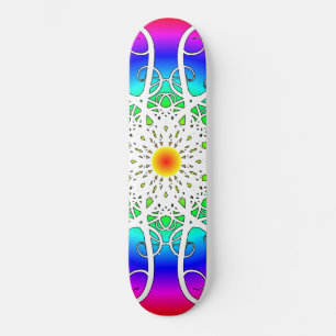 Abstracte bloemen persoonlijk skateboard