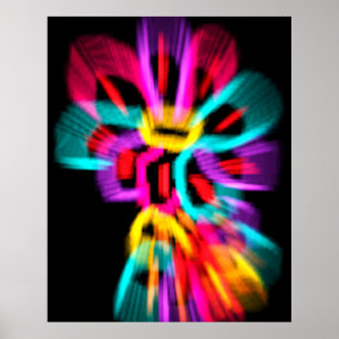 Abstracte bloemen poster