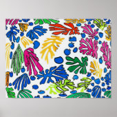 Abstracte bloemen poster (Voorkant)