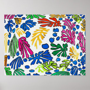 Abstracte bloemen poster