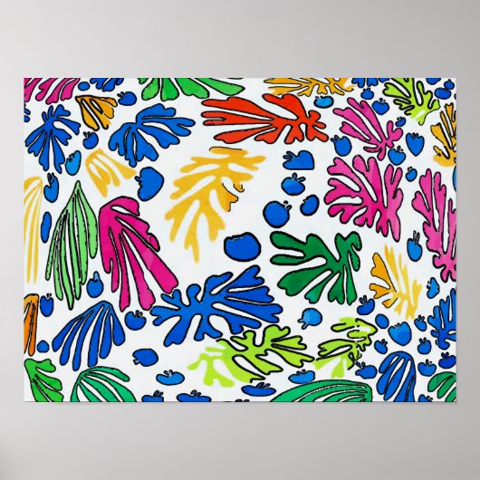 Abstracte bloemen poster (Voorkant)