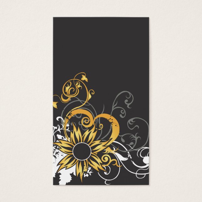 Abstracte bloemen Profiel Kaart (Voorkant)