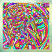 Abstracte Bloemen Raamsticker (Vel 3)