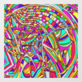 Abstracte Bloemen Raamsticker (Vel)