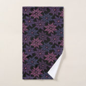 Abstracte bloemen romantisch patroon cartoon bad handdoek (Handdoek)