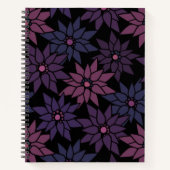 Abstracte bloemen romantisch patroon cartoon p notitieboek (Voorkant)
