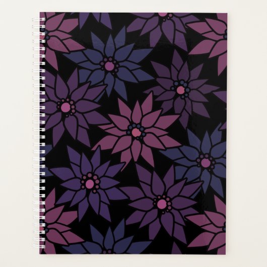 Abstracte bloemen romantisch patroon cartoon p planner (Voorkant)