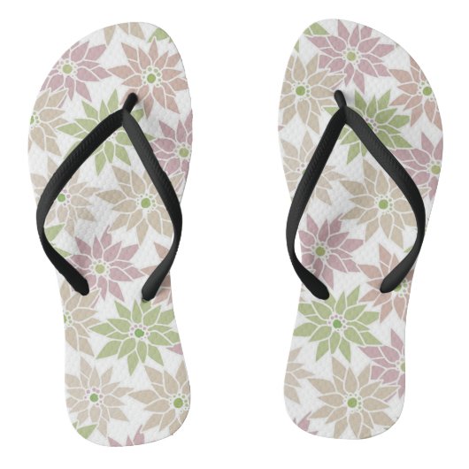 Abstracte bloemen romantisch patroon cartoon teenslippers (Voetbed)