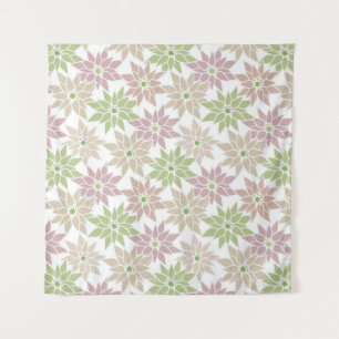 Abstracte bloemen romantisch patroon cartoon wandkleed