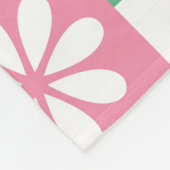 Abstracte Bloemen: Scandinavisch volksontwerp. Fleece Deken (Hoek)