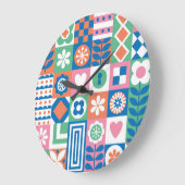 Abstracte Bloemen: Scandinavisch volksontwerp. Grote Klok (Hoek)