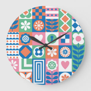 Abstracte Bloemen: Scandinavisch volksontwerp. Grote Klok