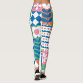Abstracte Bloemen: Scandinavisch volksontwerp. Leggings (Achterkant)
