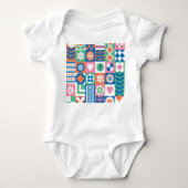 Abstracte Bloemen: Scandinavisch volksontwerp. Romper (Voorkant)