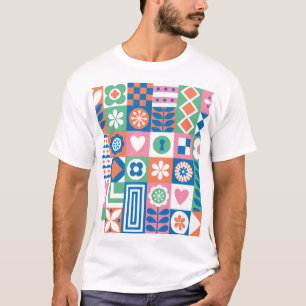 Abstracte Bloemen: Scandinavisch volksontwerp. T-shirt