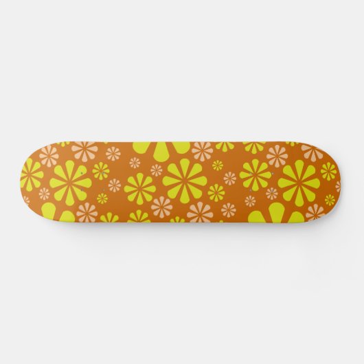 Abstracte bloemen skateboard (Horizontaal)