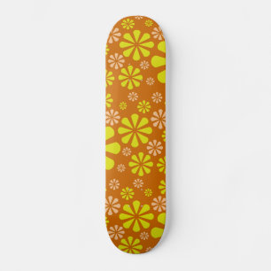 Abstracte bloemen skateboard