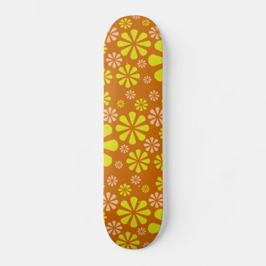 Abstracte bloemen skateboard (Voorkant)