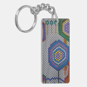 Abstracte bloemen sleutelhanger (Voorkant Links)