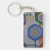 Abstracte bloemen sleutelhanger (Voorkant)