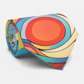 Abstracte Bloemen Stropdas (Opgerold)