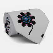 Abstracte bloemen stropdas (Opgerold)
