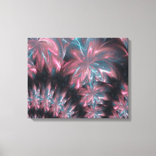 Abstracte bloemen symmetrische opstelling canvas afdruk (Voorkant)