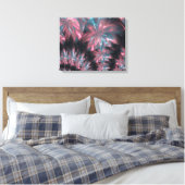 Abstracte bloemen symmetrische opstelling canvas afdruk (Insitu (Slaapkamer))