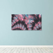 Abstracte bloemen symmetrische opstelling canvas afdruk (Insitu (Houten vloer))