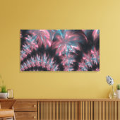 Abstracte bloemen symmetrische opstelling canvas afdruk (Insitu (Woonkamer))