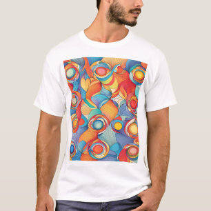 Abstracte bloemen t-shirt